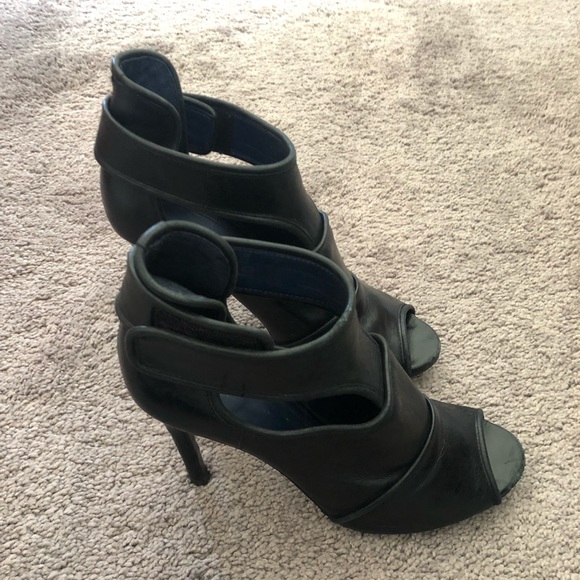 Sandro Black Leather Heels - Picture 1 of 5